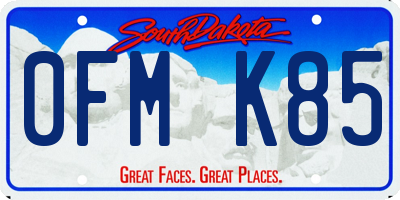SD license plate 0FMK85