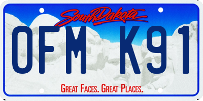 SD license plate 0FMK91