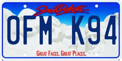 SD license plate 0FMK94