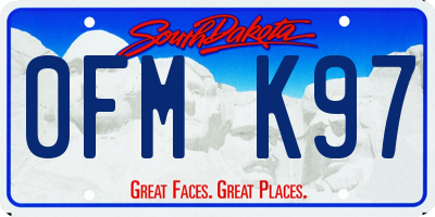 SD license plate 0FMK97