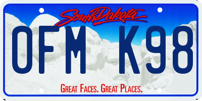 SD license plate 0FMK98