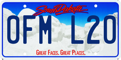 SD license plate 0FML20