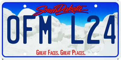 SD license plate 0FML24