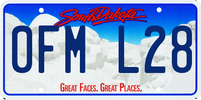 SD license plate 0FML28