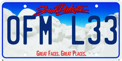SD license plate 0FML33