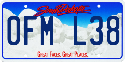 SD license plate 0FML38
