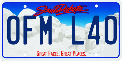 SD license plate 0FML40