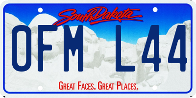 SD license plate 0FML44