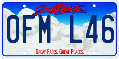 SD license plate 0FML46