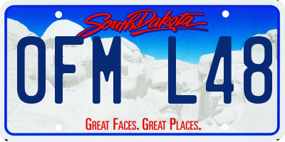 SD license plate 0FML48