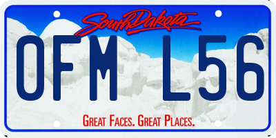 SD license plate 0FML56