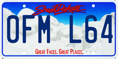 SD license plate 0FML64