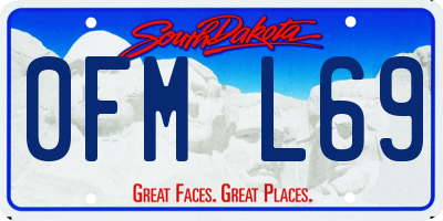SD license plate 0FML69