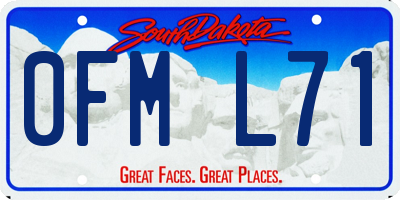 SD license plate 0FML71