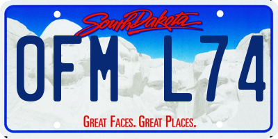 SD license plate 0FML74
