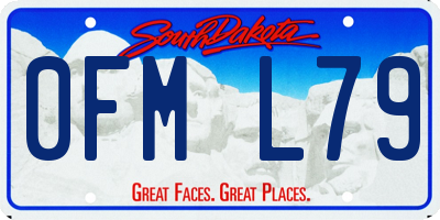 SD license plate 0FML79