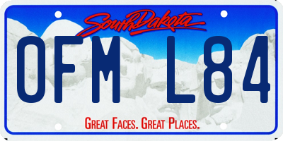 SD license plate 0FML84
