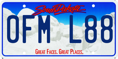 SD license plate 0FML88
