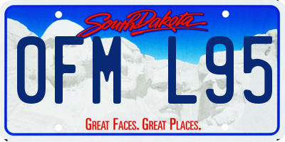 SD license plate 0FML95