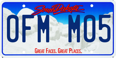SD license plate 0FMM05