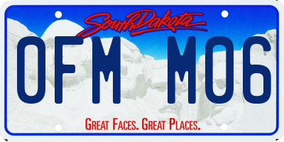 SD license plate 0FMM06
