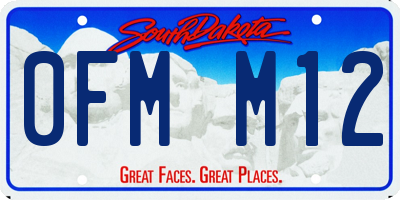 SD license plate 0FMM12