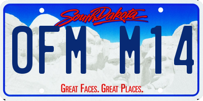SD license plate 0FMM14