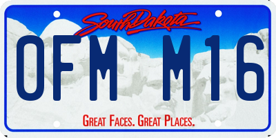 SD license plate 0FMM16