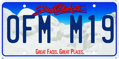 SD license plate 0FMM19
