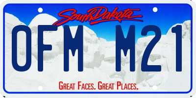 SD license plate 0FMM21