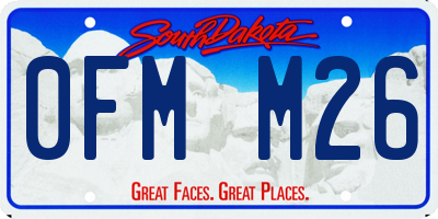SD license plate 0FMM26