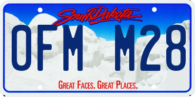 SD license plate 0FMM28