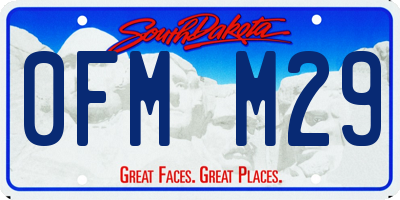 SD license plate 0FMM29