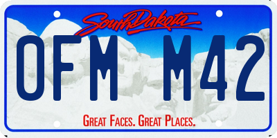 SD license plate 0FMM42