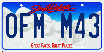 SD license plate 0FMM43