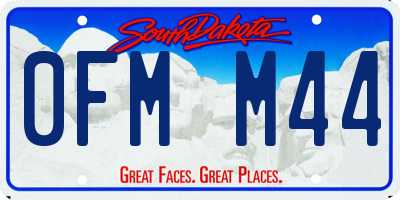 SD license plate 0FMM44