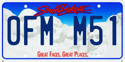 SD license plate 0FMM51