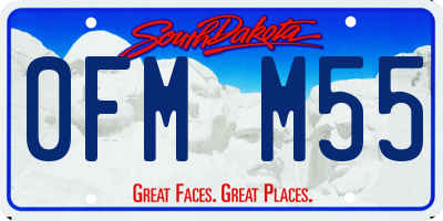 SD license plate 0FMM55
