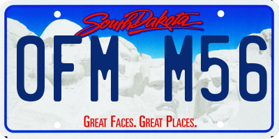 SD license plate 0FMM56