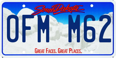 SD license plate 0FMM62