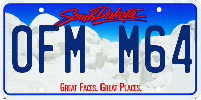 SD license plate 0FMM64