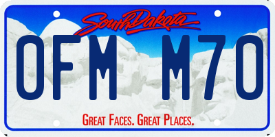 SD license plate 0FMM70