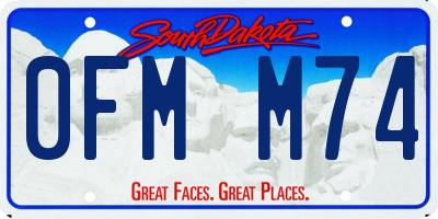 SD license plate 0FMM74