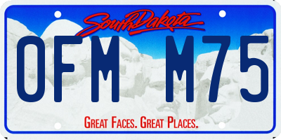 SD license plate 0FMM75
