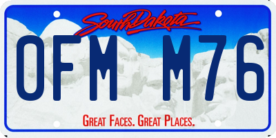 SD license plate 0FMM76