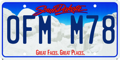 SD license plate 0FMM78