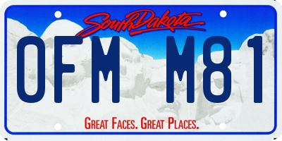 SD license plate 0FMM81