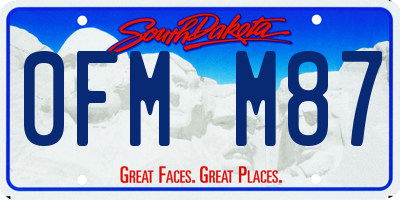 SD license plate 0FMM87