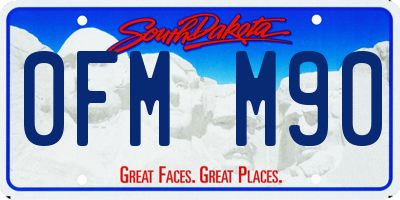 SD license plate 0FMM90