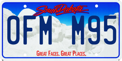 SD license plate 0FMM95